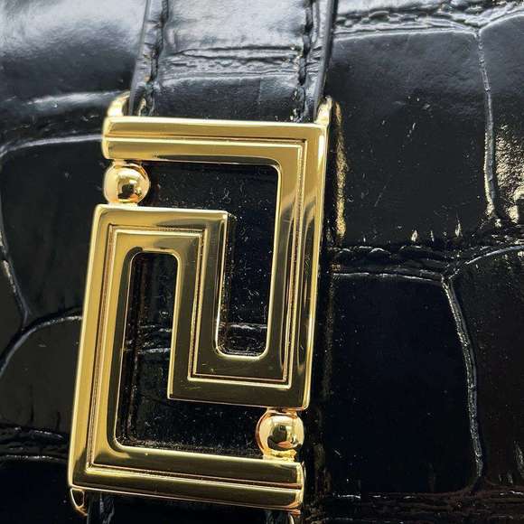 Versace Greca Goddess Embossed 2way Handbag Black - Picture 12 of 15